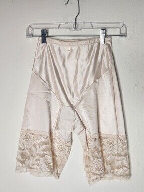 Vintage Simlook By Smoothie Womens S/M Beige Shapewear Lingerie Lace Trim